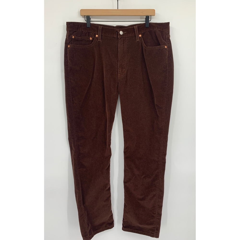 Levis 514 Corduroy Pants Mens 38x32 Brown Straight Leg Stretch Fall Preppy